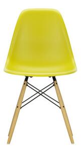 DSW - Eames Plastic Side Chair Chair - / (1950) - Light wood by Vitra Yellow