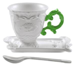 I-Coffee Coffee cup - Set cup + saucer + spoon by Seletti Green