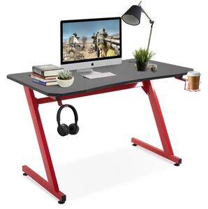 Gaming Desk With Cup Holder In Red