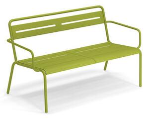 Star Stackable bench - / With armrests - L 129 cm by Emu Green