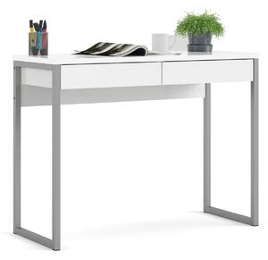 Function Plus White High Gloss 2 Drawers Desk