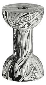 Swirl Dumbbell Candle stick - / marble effect by Tom Dixon White/Black
