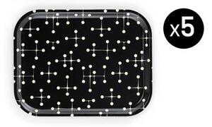 Dot Pattern Medium Tray - / Eames (1947) - Set of 5 / 36 x 28 cm by Vitra Black