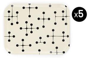 Dot Pattern Large Tray - / Eames (1947) - Set of 5 / 46 x 36 cm by Vitra White