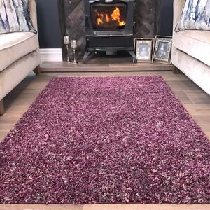 Purple Super Soft Shaggy Bedroom Rug | Murano