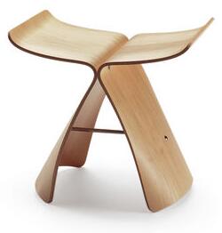 Butterfly Stool Stool - / By Sori Yanagi, 1954 by Vitra Natural wood