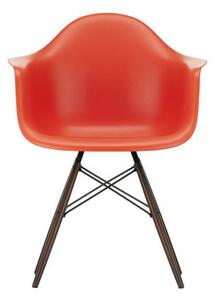 DAW - Eames Plastic Armchair Armchair - / (1950) - Dark wood legs by Vitra Red