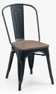 Grafton Solid Elm Wood Seat Bar Chair