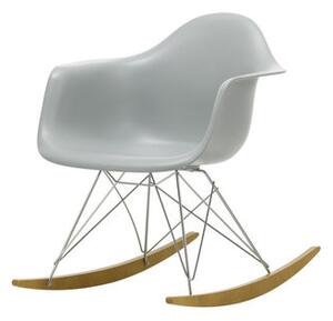 RAR - Eames Plastic Armchair Rocking chair - / (1950) - Chromed legs & light wood by Vitra Grey