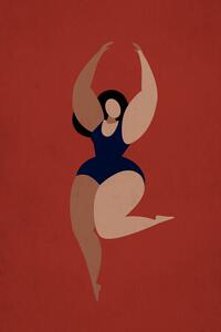 Illustration Prima Ballerina, Kubistika, (26.7 x 40 cm)
