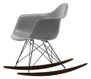 RAR - Eames Plastic Armchair Rocking chair - / (1950) - Black legs & dark wood by Vitra Grey