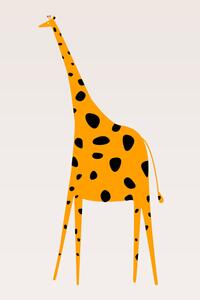 Illustration Cute Giraffe, Kubistika, (26.7 x 40 cm)