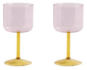 Tint Wine glass - / Set of 2 by Hay Pink