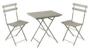 Arc en Ciel Table & seats set - Table 70x50cm + 2 chairs by Emu Grey