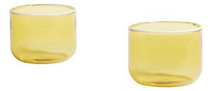 Tint Small Glass - / Set of 2 - H 5.5 cm / 200 ml by Hay Yellow