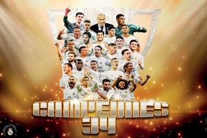Poster Real Madrid - Campeones 2019/2020, (91.5 x 61 cm)