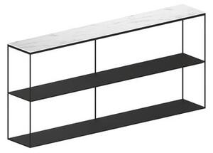 Slim Marbre Bookcase - / L 180 x H 83 cm by Zeus White/Black