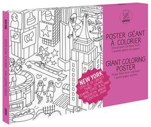 New York Colouring poster - / Giant - L 115 x 80 cm by OMY Design & Play White