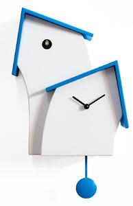 JAZZ TIME CUCKOO CLOCK - White & Blue
