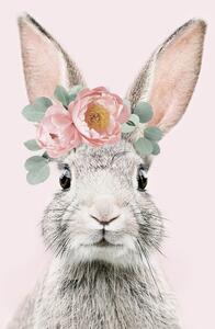 Art Photography Flower crown bunny pink, Sisi & Seb, (30 x 40 cm)