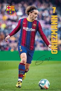 Poster FC Barcelona - Griezmann 2020/2021, (61 x 91.5 cm)