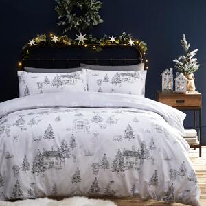 Midwinter Toile Abstract Bedding Set Snow