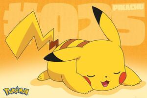 Poster Pokemon - Pikachu Asleep, (91.5 x 61 cm)