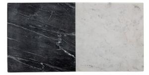 Elvia Chopping board - / 45,5 x 23 cm - Marble by Bloomingville White/Black
