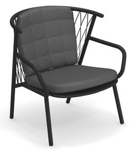 Nef Low armchair - / Backrest H 83 cm by Emu Black