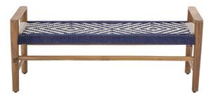 Salme Bench - / Teak & cotton cords by Bloomingville Blue