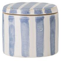 Cathe Small Box - / Ø 11 x H 9.5 cm - Hand-painted ceramic by Bloomingville Blue