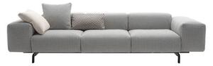 Largo Straight sofa - / 3 seats - L 301 cm by Kartell Black