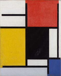 Mondrian, Piet - Fine Art Print Composition with red, (30 x 40 cm)