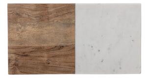 Gya Chopping board - / 38 x 20,5 cm - Wood & marble by Bloomingville White/Natural wood