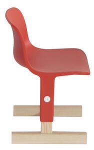 Little big Children's chair - / Adjustable height by Magis Orange/Natural wood