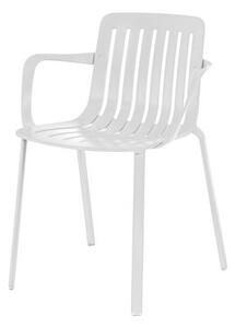 Plato Stackable armchair - / Aluminium by Magis White