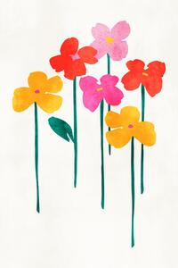 Illustration Little Happy Flowers, Kubistika, (26.7 x 40 cm)