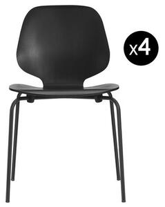 My Chair Stacking chair - Set of 4 by Normann Copenhagen Black
