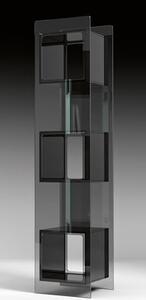 Magique Totem Bookcase by FIAM Black/Transparent