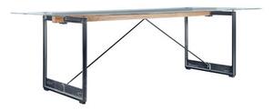 Brut Rectangular table - / Glass & cast iron - 260 x 85 cm by Magis Grey