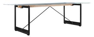 Brut Rectangular table - / L 260 x 85 cm by Magis Black/Transparent