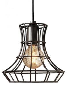 LADY CAGE SUSPENSION LAMP - Chrome / Royal Azure Blue Rayon