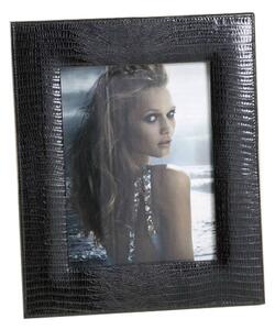 LARGE BLACK THESIUS LEATHER PHOTO FRAME