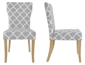 Hugo Patterned Fabric Dining Chair Set of 2