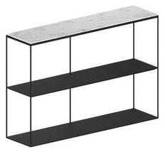 Slim Marbre Bookcase - / L 124 x H 83 cm by Zeus White/Black