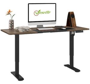 Vinsetto Electric Standing Desk, Height Adjustable with 4 Memory Presets, 140cm x 70cm Tabletop, Home Office, Black