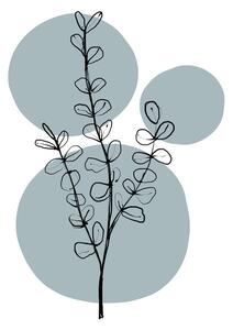 Illustration Delicate Botanicals - Eucalyptus, Alina Buffiere, (30 x 40 cm)