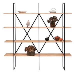 Slim Irony Bookcase - L 190 x D 35 x H 190 cm by Zeus Natural wood