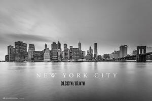 Poster New York City Skyline, (61 x 91.5 cm)