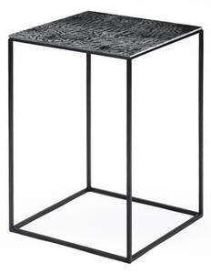Slim Irony Art Coffee table - Hotted glass - L 31 x H 46 cm by Zeus Black/Metal